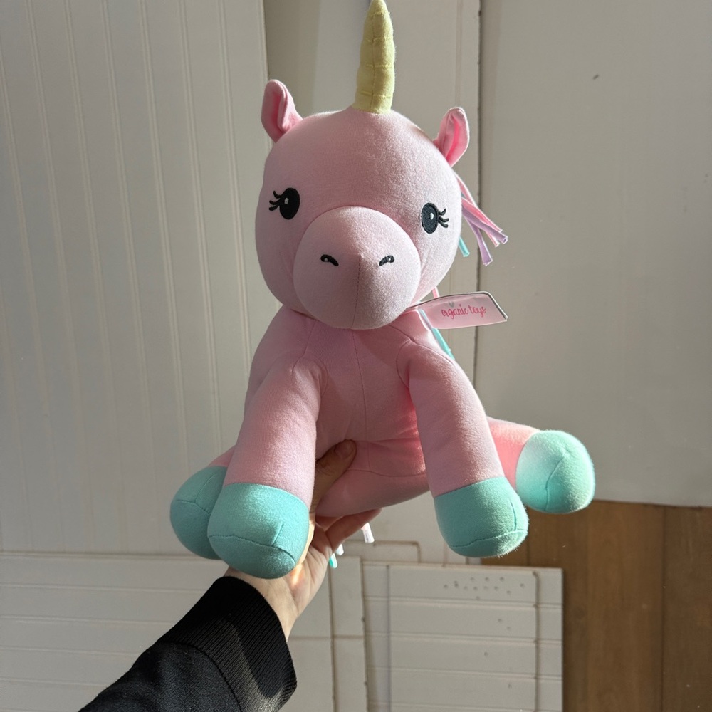Elly Lu Pink and Mint Unicorn Plush Toy